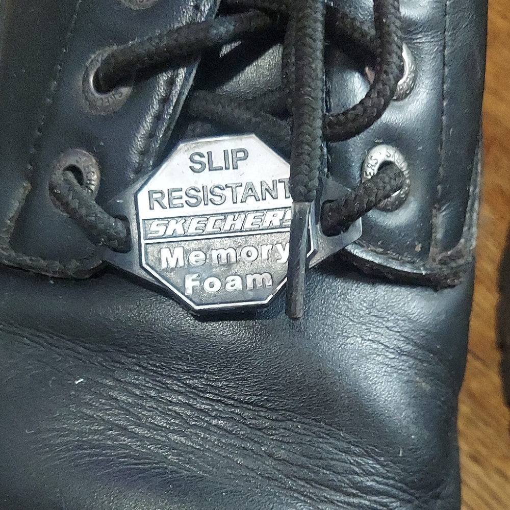 Skechers Black Oxford Shoes with Memory Foam - Picture 3 of 12